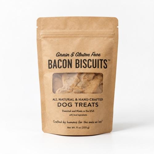 Custom Pet Treat Packaging Kraft Stand Up Pouch with Window for Dog Snacks