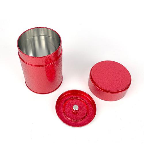 Custom Round Red Tin Box Packaging Metal Tin Box for Tea Coffee Candy Gift